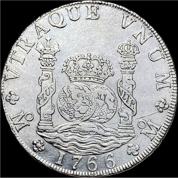 1766-Mo MF Mexico 8 Reales Silver Coin UNCIRCULATED