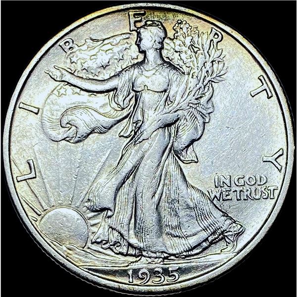 1935-S Silver Walking Liberty Half Dollar CHOICE AU