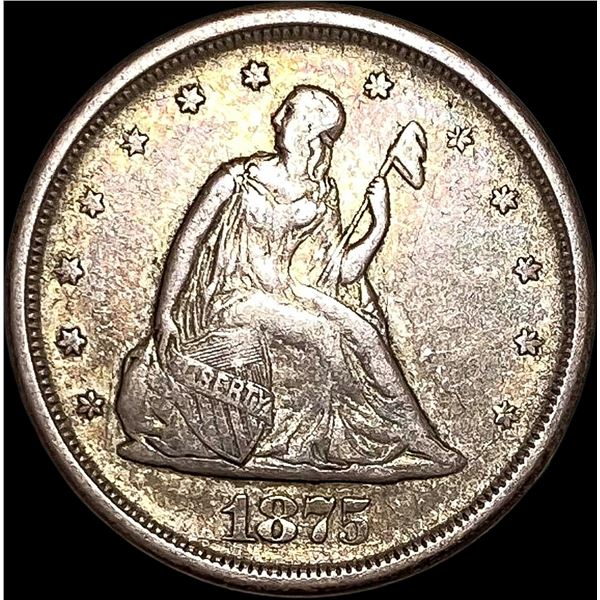 1875-S Silver Twenty Cents LIGHTLY CIRCULATED