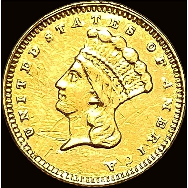 1862 Gold $1 Indian Head Type 3 HIGH GRADE