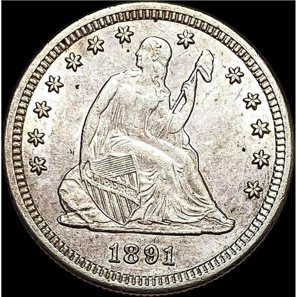 1891-S Silver Seated Liberty Quarter UNCIRCULATED