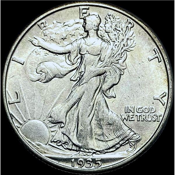 1935-D Silver Walking Liberty Half Dollar CHOICE AU