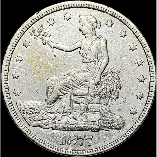 1877 Silver Trade Dollar CLOSELY UNCIRCULATED