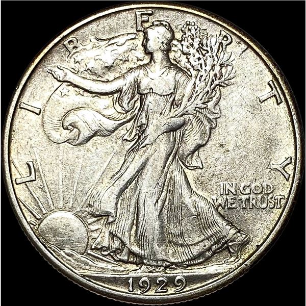1929-D Silver Walking Liberty Half Dollar NEARLY UNCIRCULATED