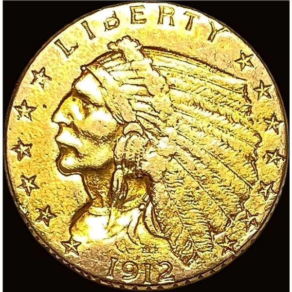 1912 Indian Head Gold $2.50 Quarter Eagle LIGHTLY CIRCULATED