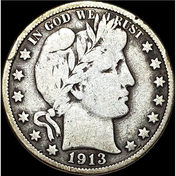 1913 Barber Half Dollar NICELY CIRCULATED
