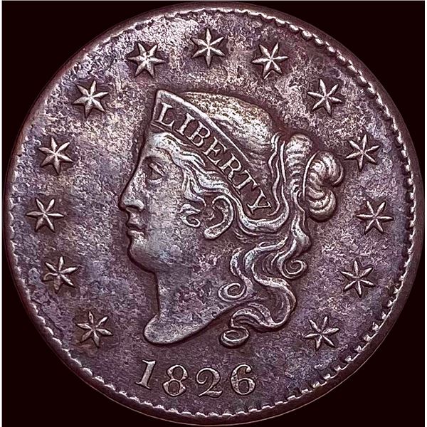 1826 Coronet Head Large Cent CLOSELY UNCIRCULATED