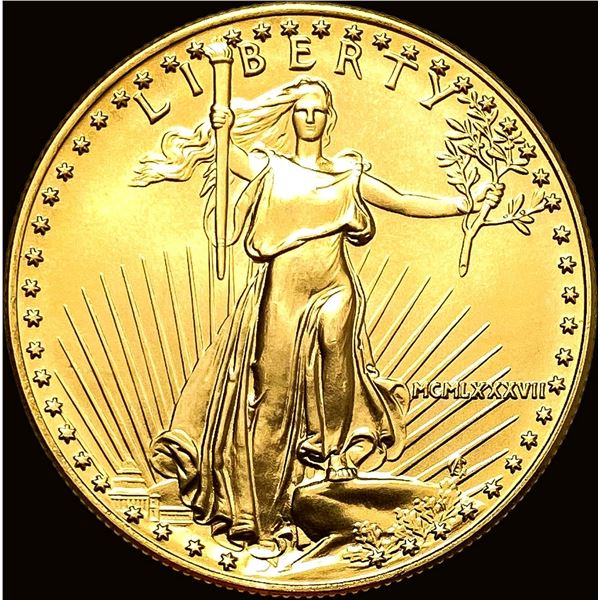 1987 1 oz Gold American Eagle $50 SUPERB GEM BU