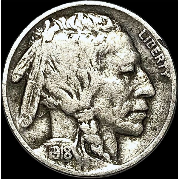 1918-D Buffalo Nickel ABOUT UNCIRCULATED
