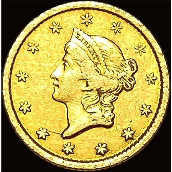 1851-O Gold $1 Liberty Head CHOICE AU