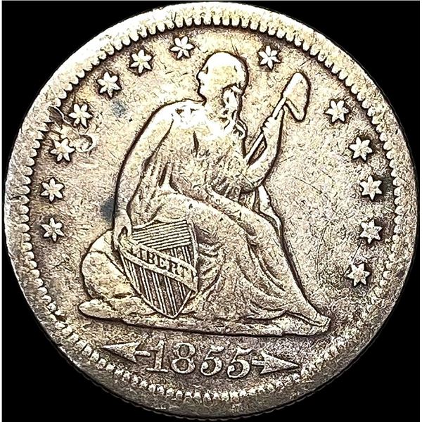 1855-S Seated Liberty Quarter LIGHTLY CIRCULATED