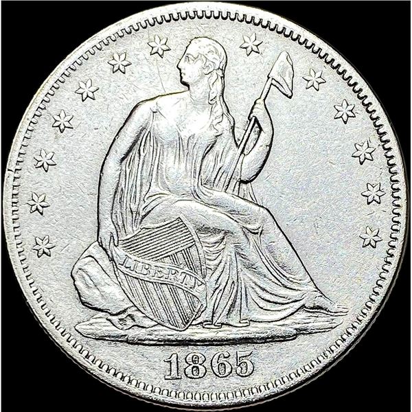 1865 Seated Liberty Half Dollar ABOUT UNCIRCULATED