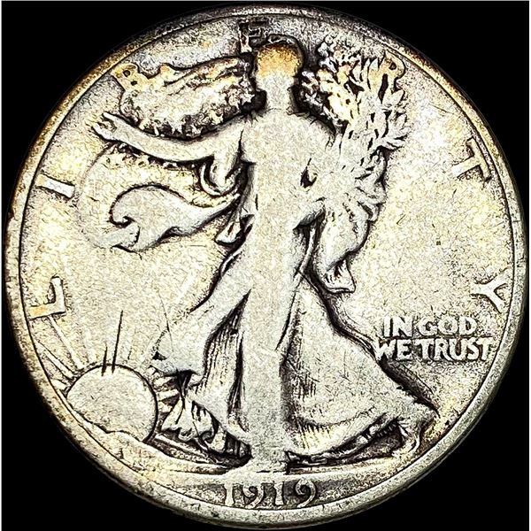 1919-D Walking Liberty Half Dollar LIGHTLY CIRCULATED