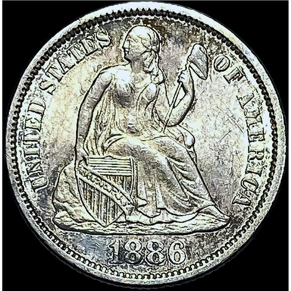 1886 Seated Liberty Dime SUPERB GEM BU