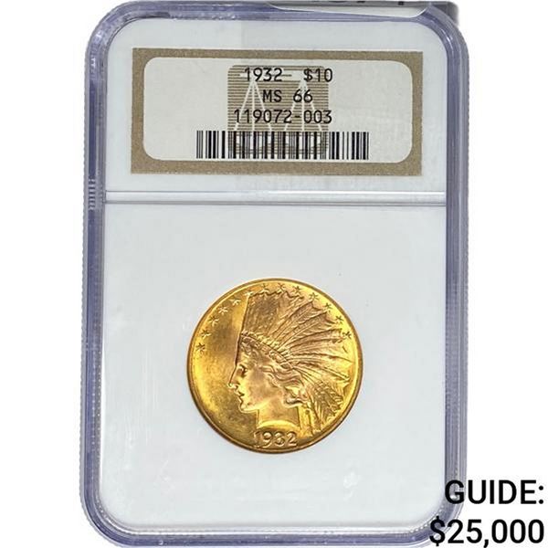 1932 $10 Gold Eagle NGC MS66