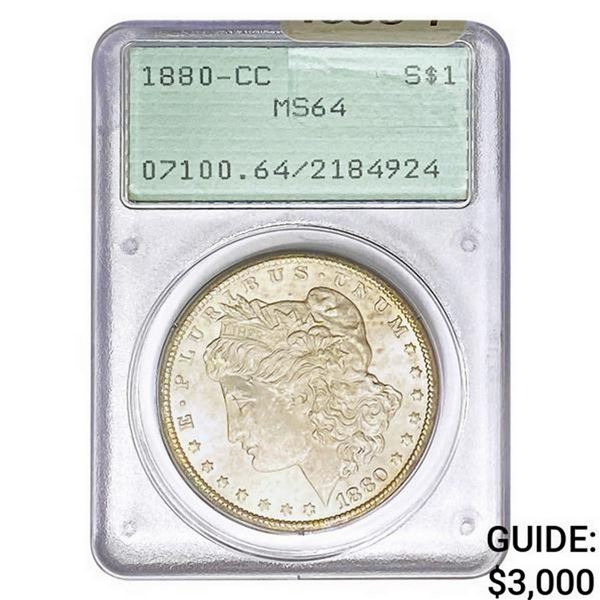 1880-CC Morgan Silver Dollar PCGS MS64