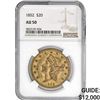 Image 1 : 1852 $20 Gold Double Eagle NGC AU50