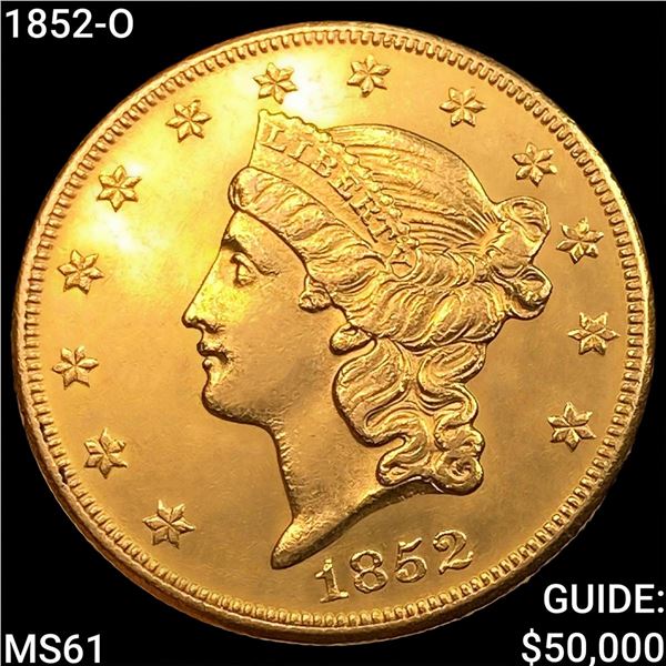 1852-O $20 Gold Double Eagle UNCIRCULATED