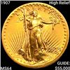 Image 1 : 1907 High Relief $20 Gold Double Eagle CHOICE BU