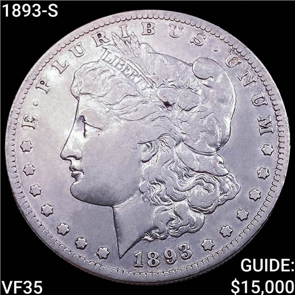 1893-S Morgan Silver Dollar ABOUT UNCIRCULATED