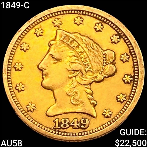 1849-C $2.50 Gold Quarter Eagle CHOICE AU