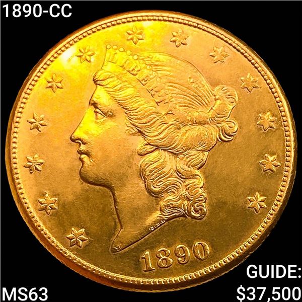 1890-CC $20 Gold Double Eagle CHOICE BU