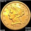 Image 1 : 1867-S $2.50 Gold Quarter Eagle CHOICE AU
