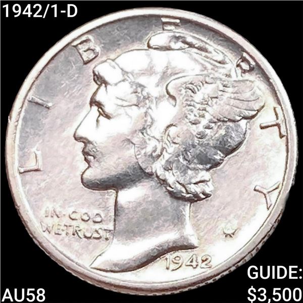 1942/1-D Mercury Dime CHOICE AU