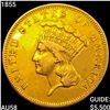 Image 1 : 1855 $3 Gold Piece CHOICE AU