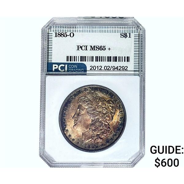 1885-O Morgan Silver Dollar PGA MS65+