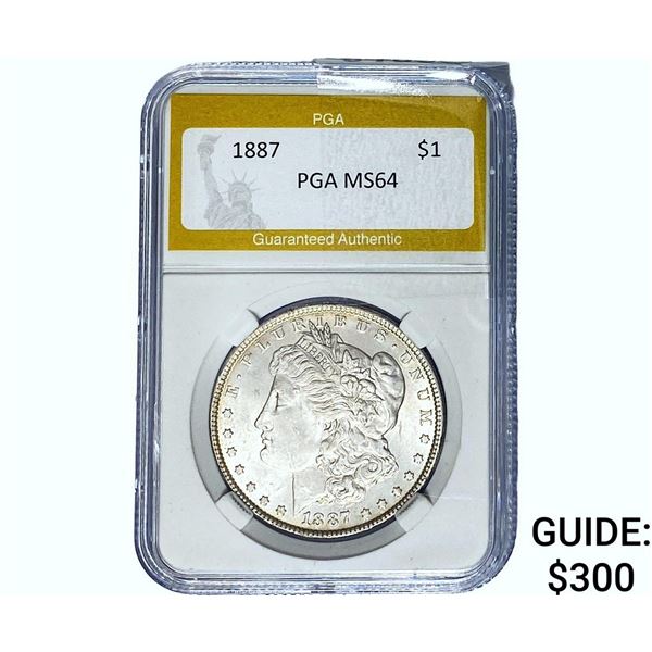 1887 Morgan Silver Dollar PGA MS64