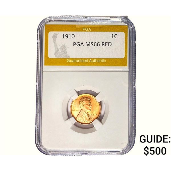 1910 Wheat Cent PGA MS66 RED