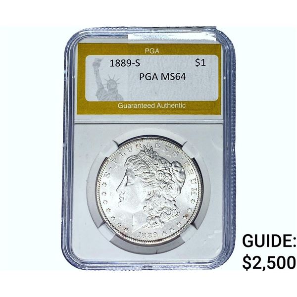 1889-S Morgan Silver Dollar PGA MS64