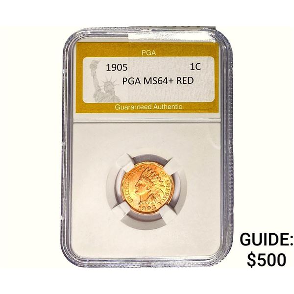 1905 Indian Head Cent PGA MS64+ RED