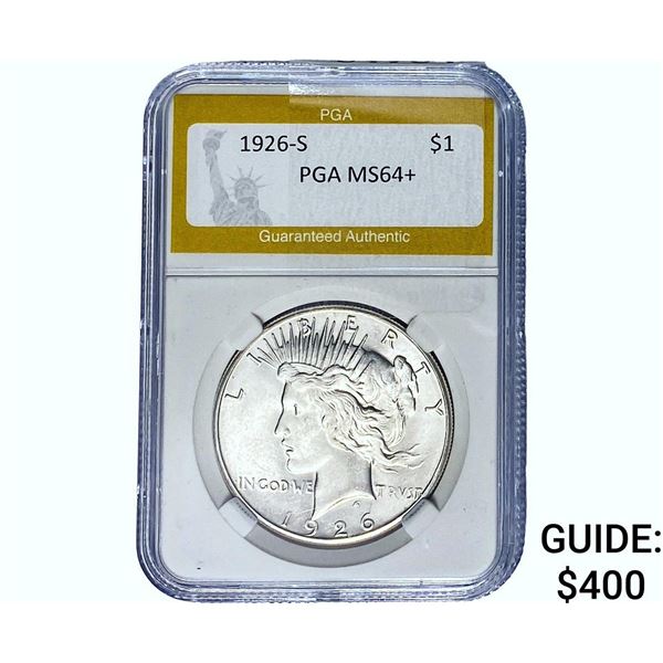 1926-S Silver Peace Dollar PGA MS64+
