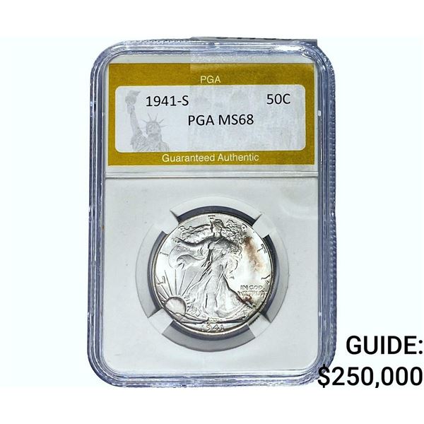 1941-S Walking Liberty Half Dollar PGA MS68