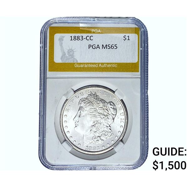 1883-CC Morgan Silver Dollar PGA MS65