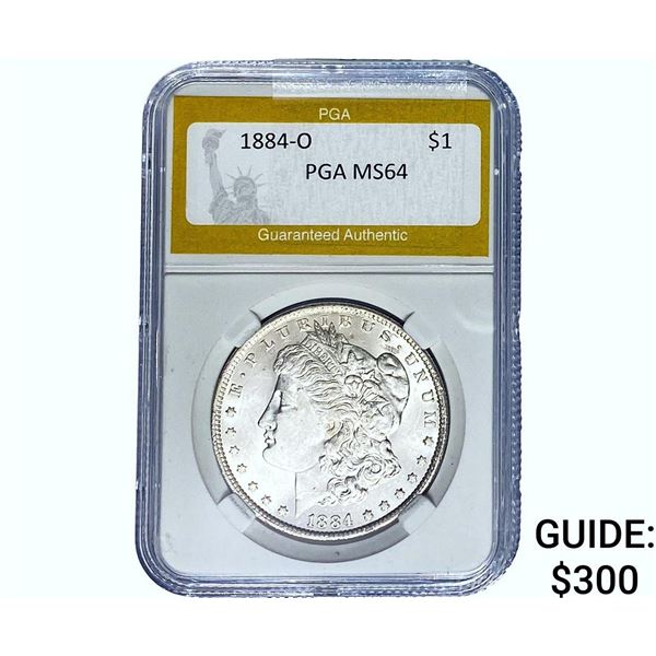 1884-O Morgan Silver Dollar PGA MS64