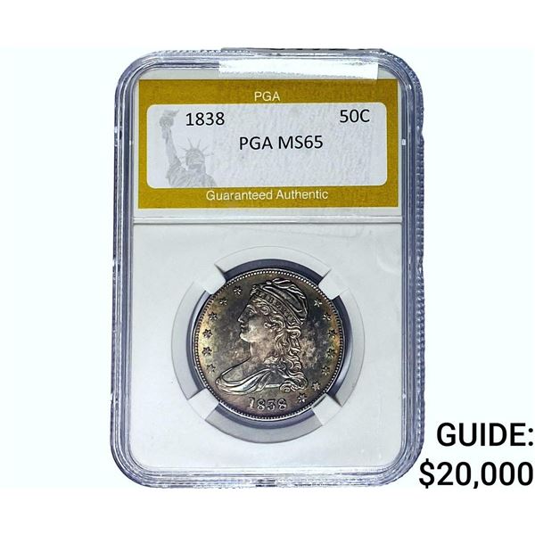 1838 Capped Bust Half Dollar PGA MS65