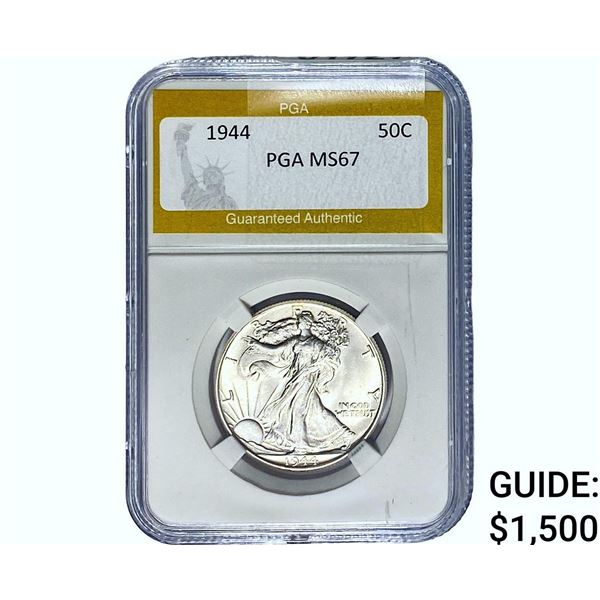 1944 Walking Liberty Half Dollar PGA MS67