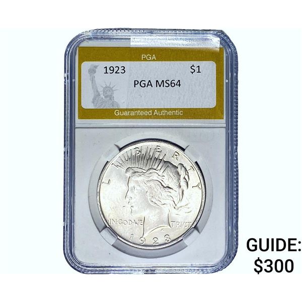 1923 Silver Peace Dollar PGA MS64