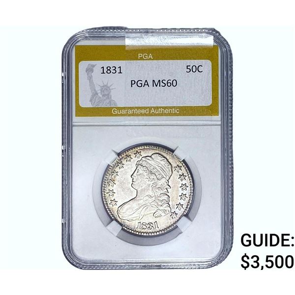 1831 Capped Bust Half Dollar PGA MS60