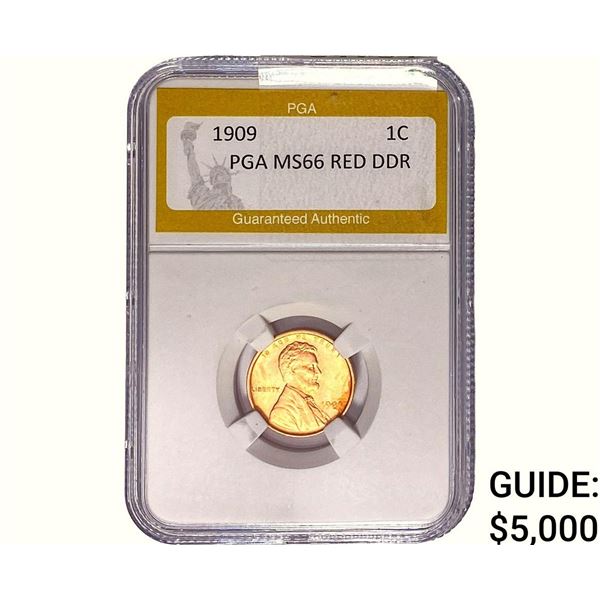 1909 Wheat Cent PGA MS66 RED DDR