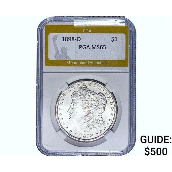 1898-O Morgan Silver Dollar PGA MS65