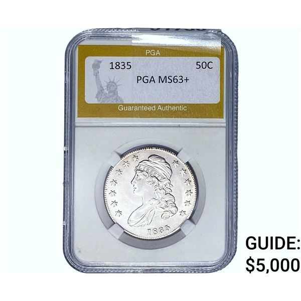1835 Capped Bust Half Dollar PGA MS63+