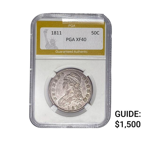 1811 Capped Bust Half Dollar PGA XF40
