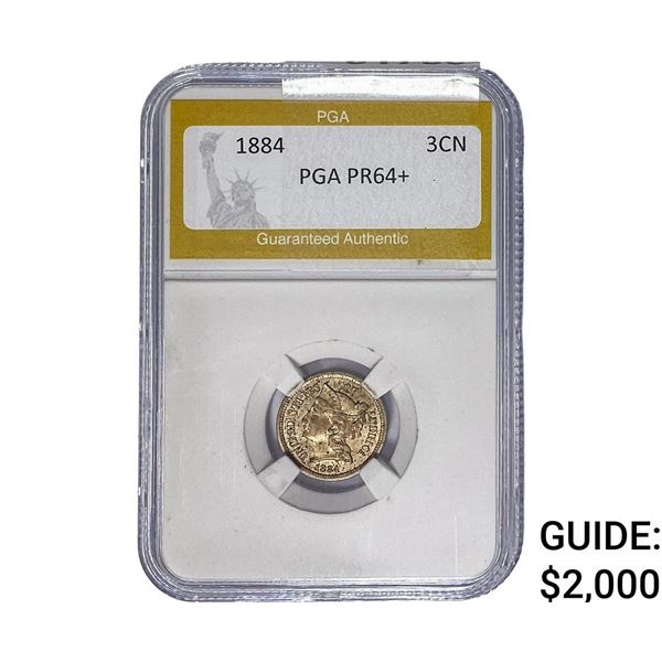 1884 Nickel Three Cent PGA PR64+