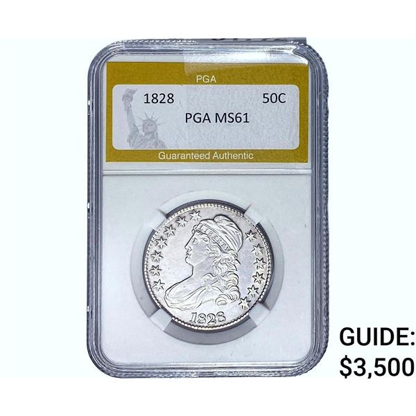1828 Capped Bust Half Dollar PGA MS61