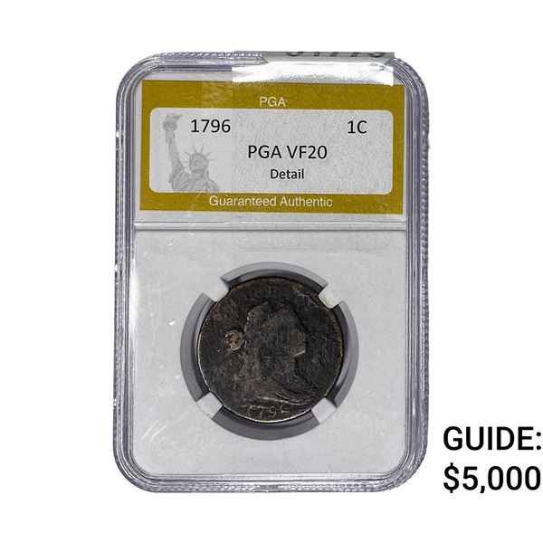 1796 Draped Bust Large Cent PGA VF20 DETAIL
