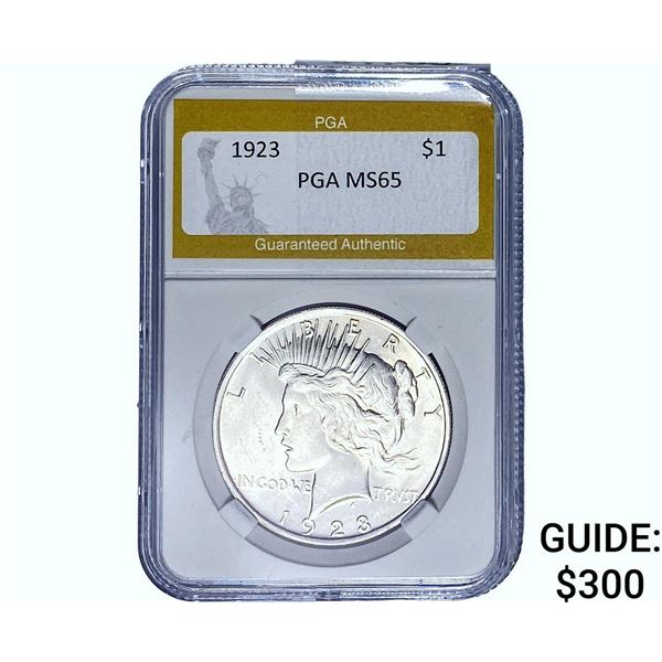 1923 Silver Peace Dollar PGA MS65